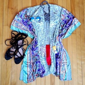 Boho Burnout Velvet Coverup/Wrap